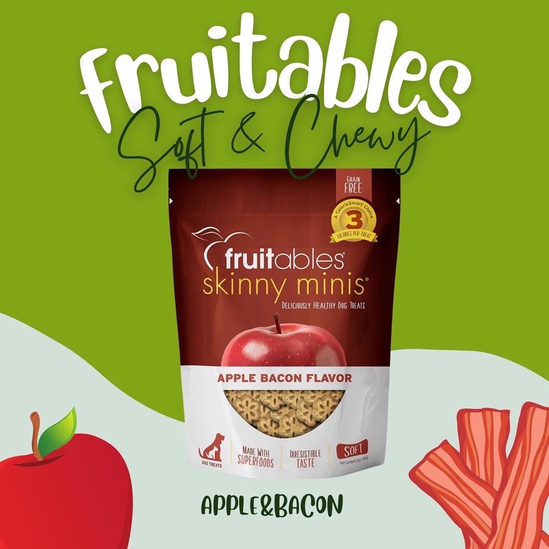 ขนมสุนัข Fruitables Skinny minis รส Apple Bacon Shopee Thailand