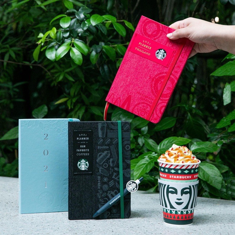 Starbucks Planner 2021 สีแดง Shopee Thailand