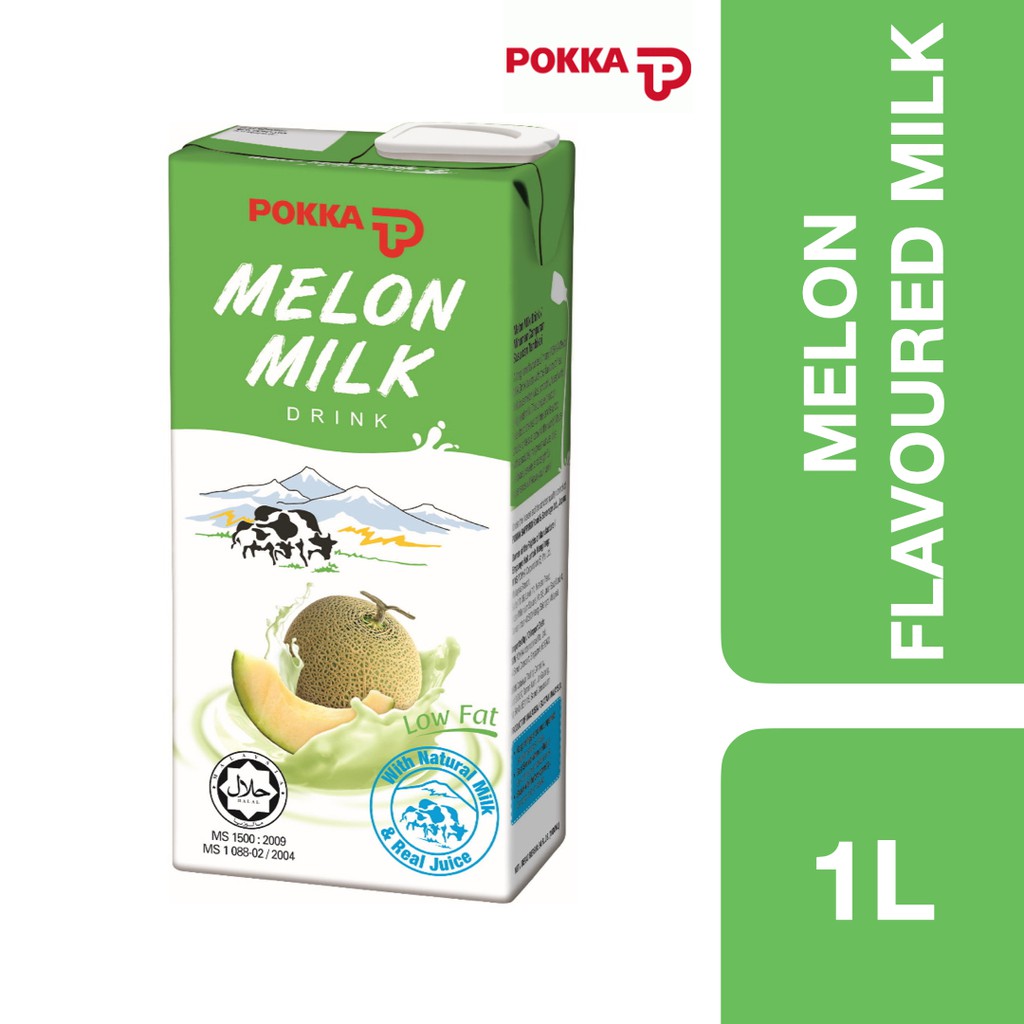 Pokka Melon Flavoured Milk 1L ++ พอคคา นมรสเมลอน 1 ลิตร Shopee Thailand
