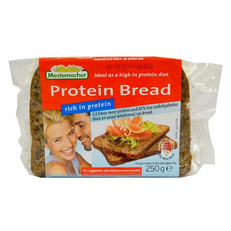 ขนมปังเสริมโปรตีน Mestemacher Protein Bread 250g. Shopee Thailand