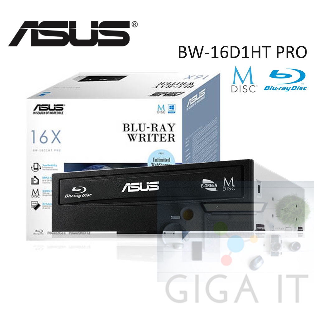 Asus Internal Bluray รุ่น BW16D1HT PRO Black Ultra Fast (16x, เครื่อง