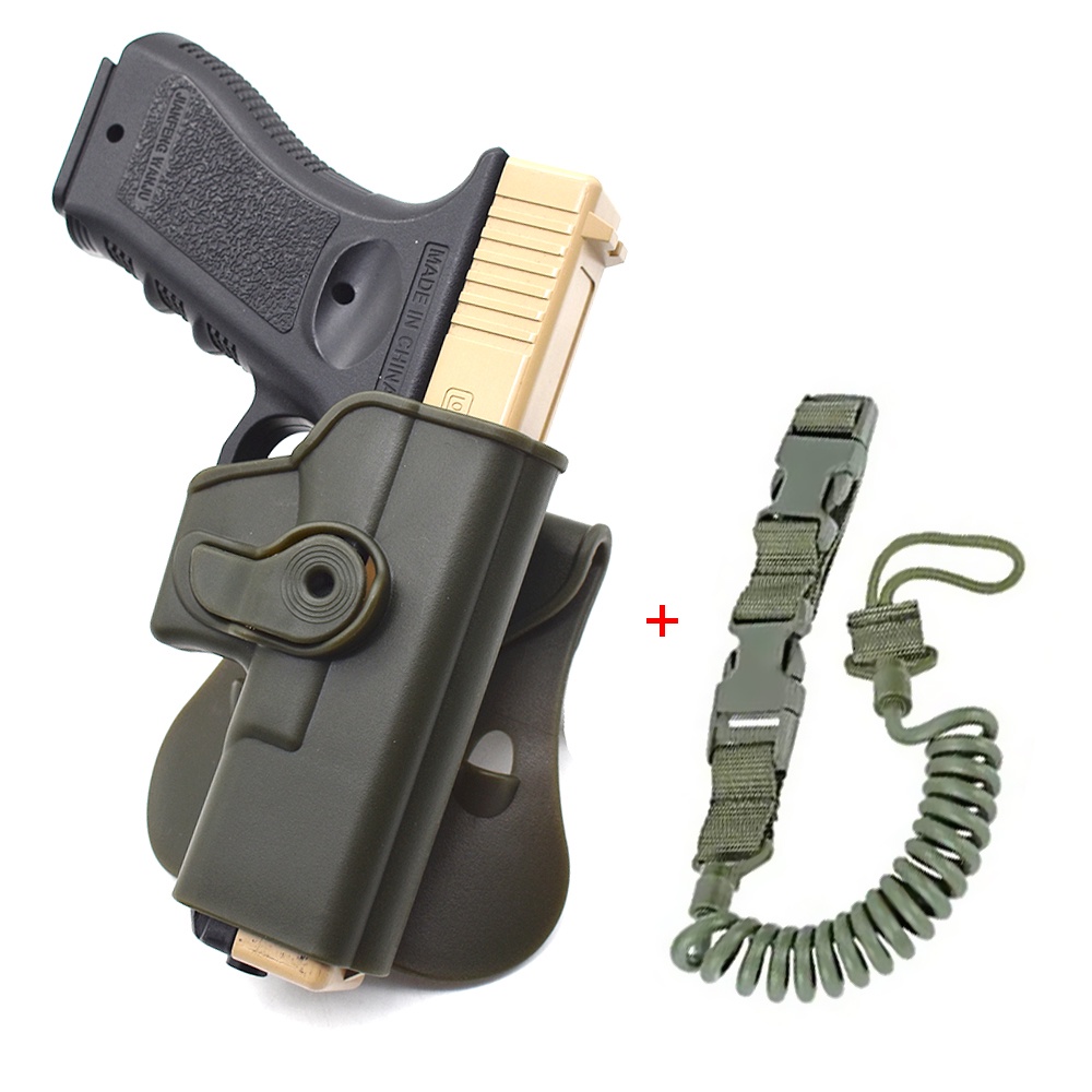 Tactical Gun Holster Belt Waist Pistol Holster for Glock 17 19 with