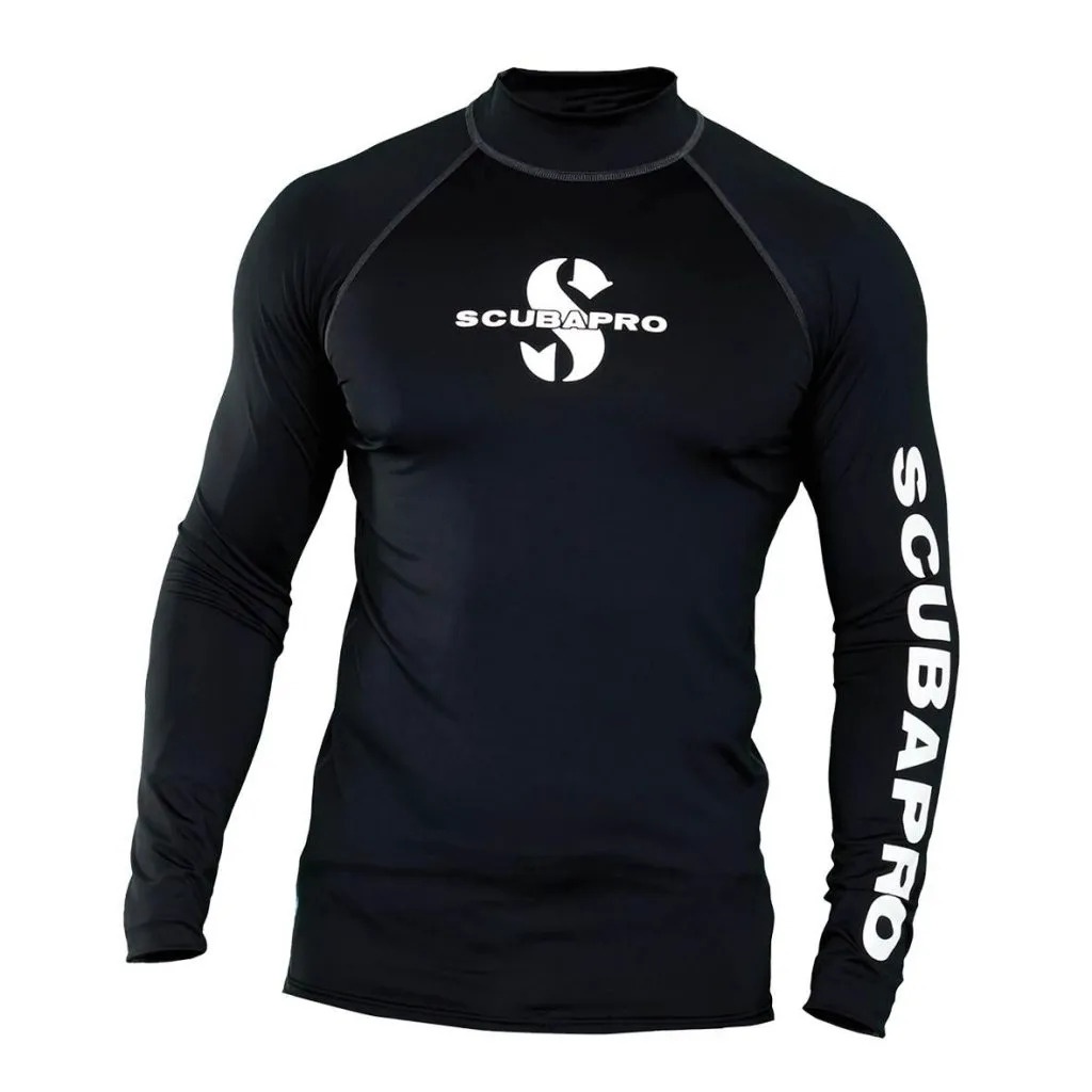 เสื้อแขนยาวดำน้ำ Scubapro Black Rash Guard UPF 50 Men Shopee Thailand