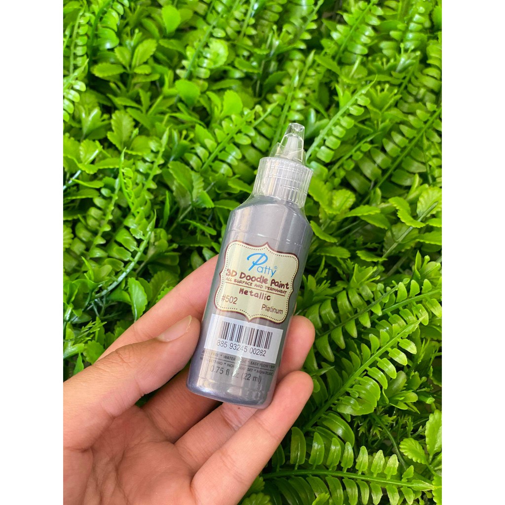 PATTY 3D Doodle Fabric Paint Metallic สีเมทัลลิค เงางาม 22ml Shopee