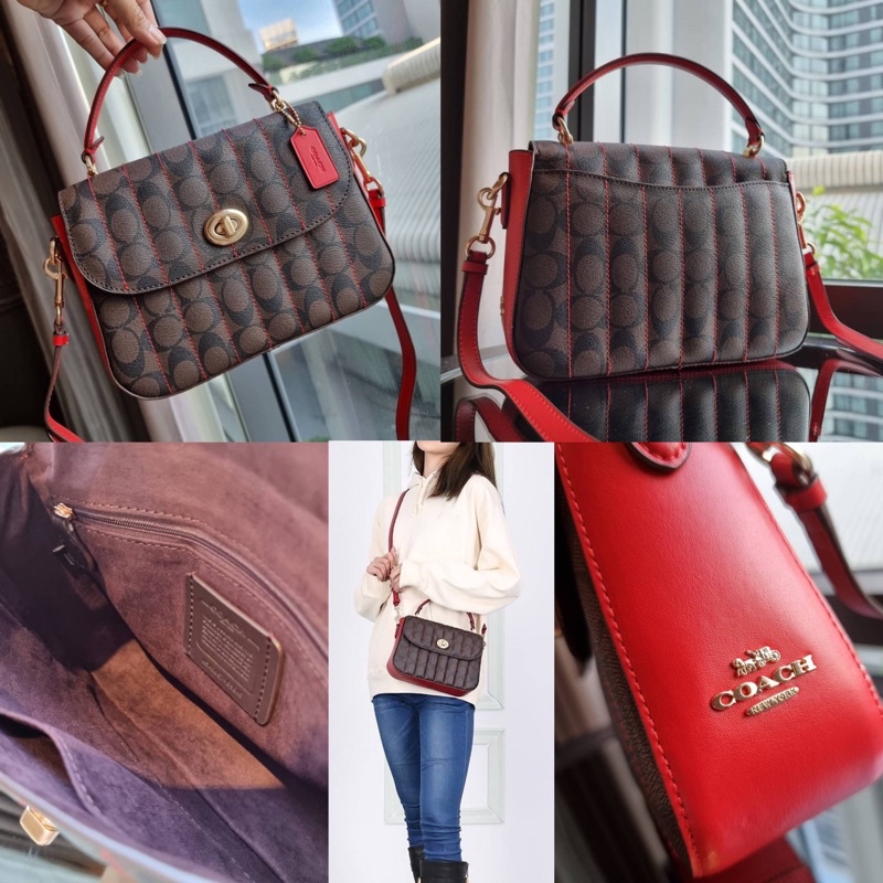 COACH C5645 MARLIE TOP HANDLE SATCHEL IN SIGNATURE CANVAS WITH QUILTING