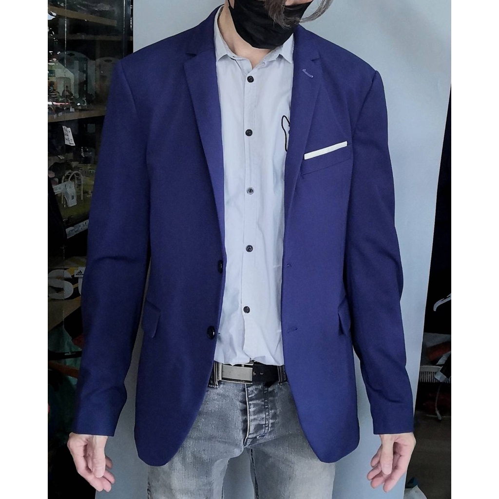 Zar* เสื้อสูท ผู้ชาย mens blazer with elbow patches Shopee Thailand