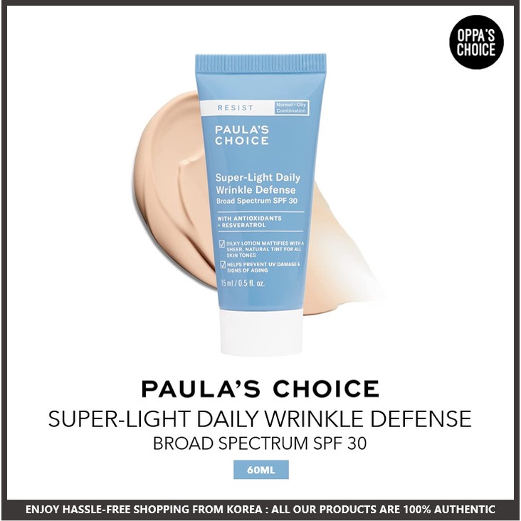 [พร้อมส่ง] Paula's CHOICE SUPER LIGHT DAILY WRINKLE DEFENSE SPF30 60