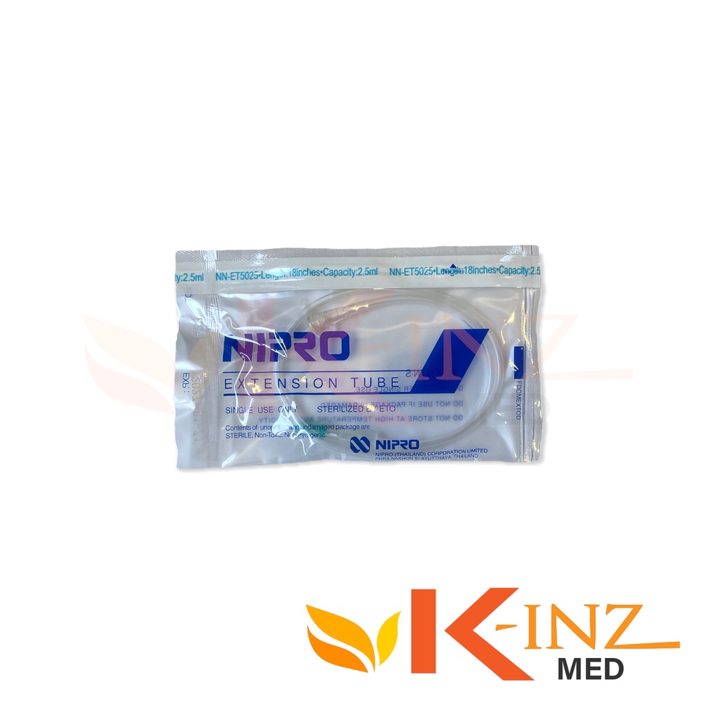 Nipro Extension Tube สายเอ็กซ์เทนชั่น สายให้น้ำเกลือ ขนาดยาว 30 cm และ