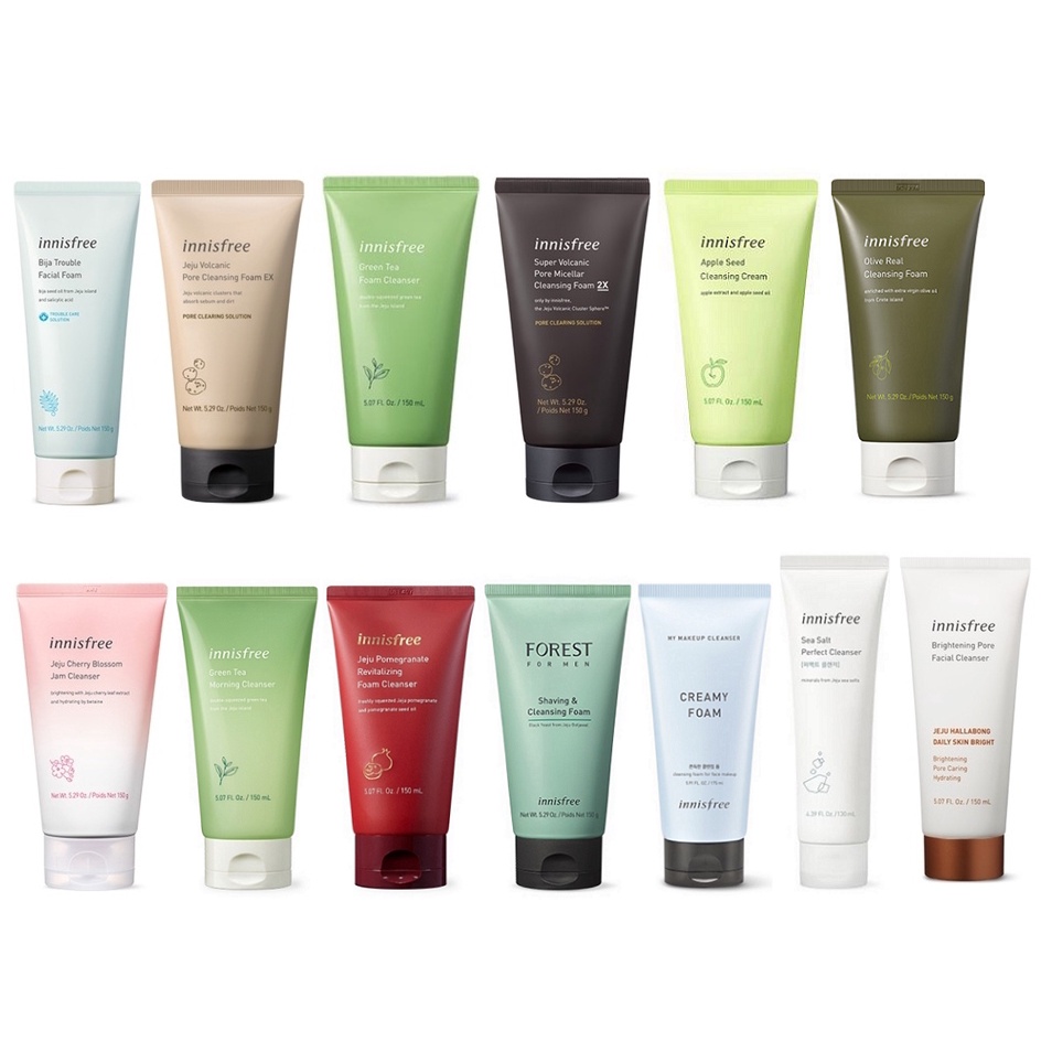 Innisfree Bija Trouble Facial Foam / Green Tea Foam Cleanser / Jeju