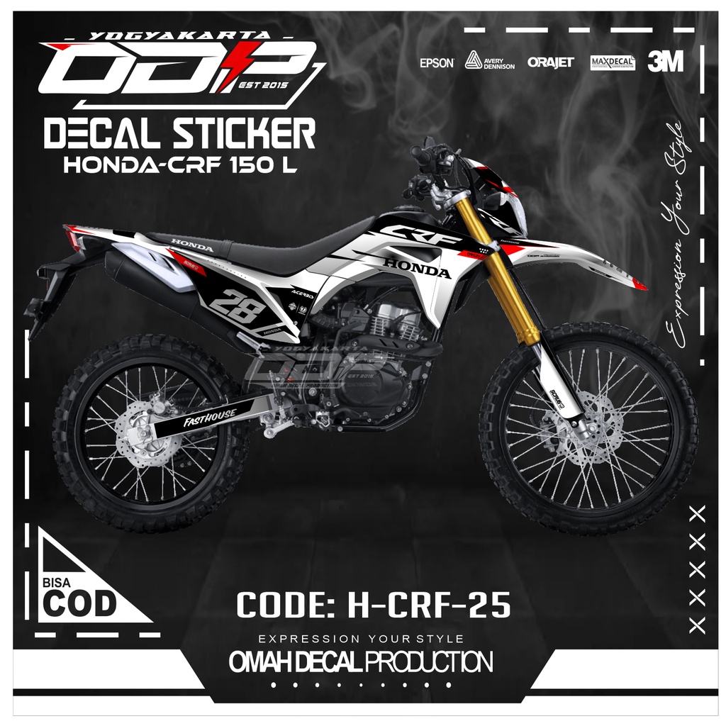 รูปลอก HONDA CRF 150 FULLBODY HONDA CRF 150 DECAL STICKERS COOL RECENT