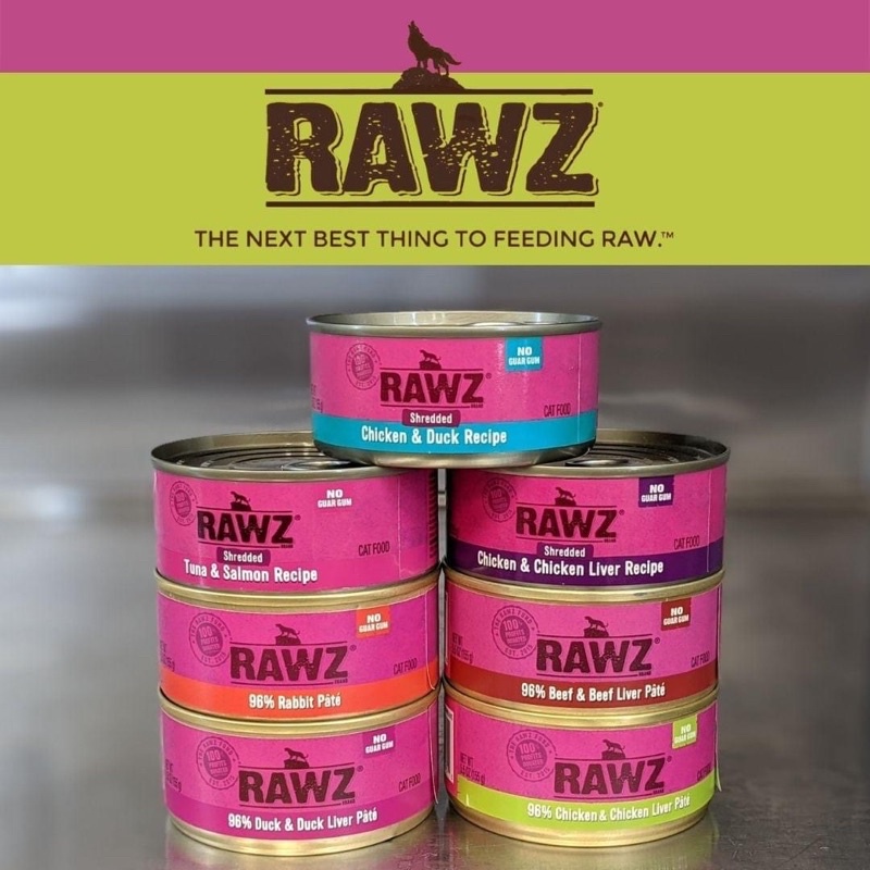 (พร้อมส่ง)Rawz Shredded Can Cat Food ขนาด 85g อาหารเปียกโฮลิสติกตาก