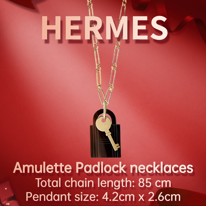 Hermes Amulette Padlock Necklace/Hermes Amulette Padlock Necklace
