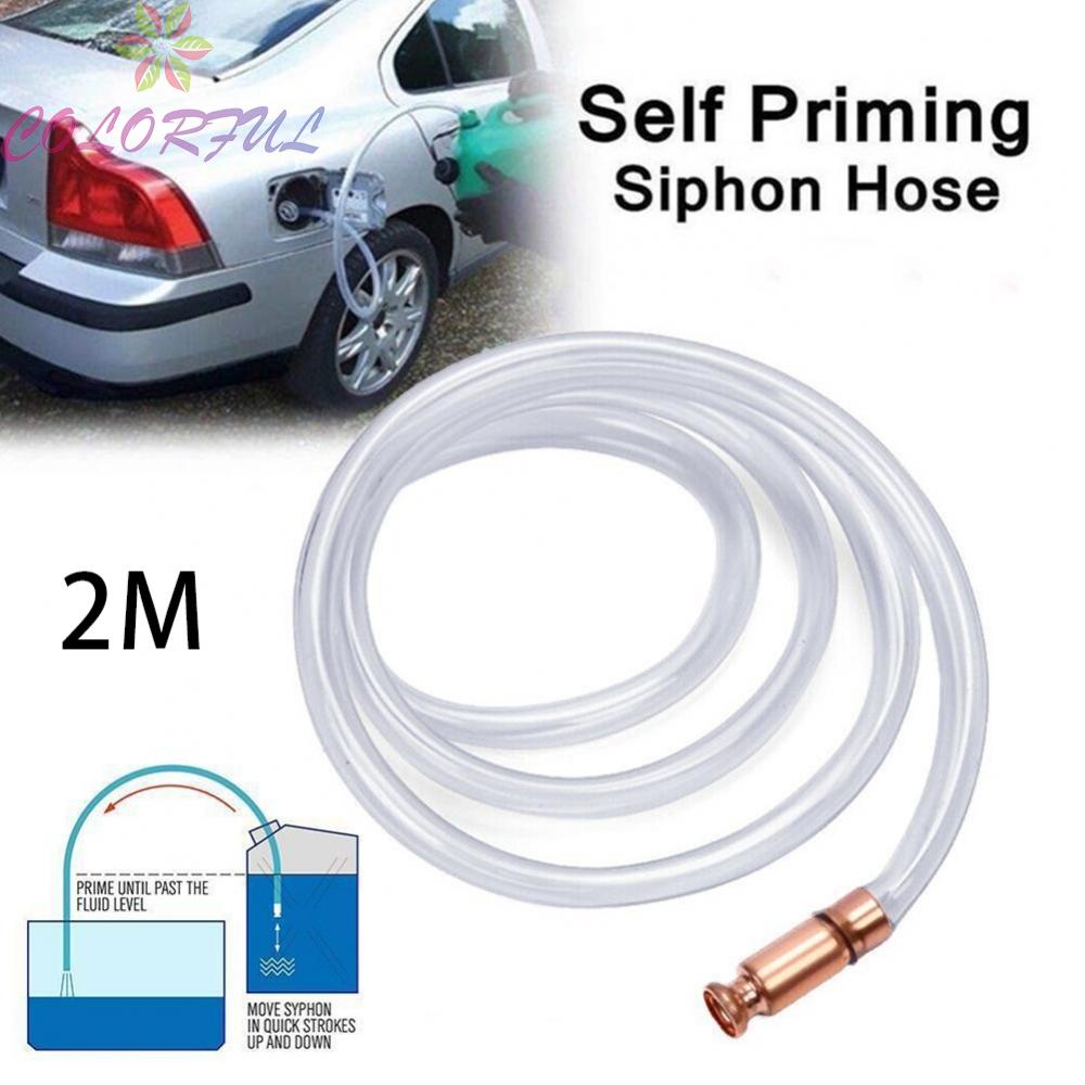 【COLORFUL】Priming Hose 2M Safety Self Priming Copper Siphon Jiggler