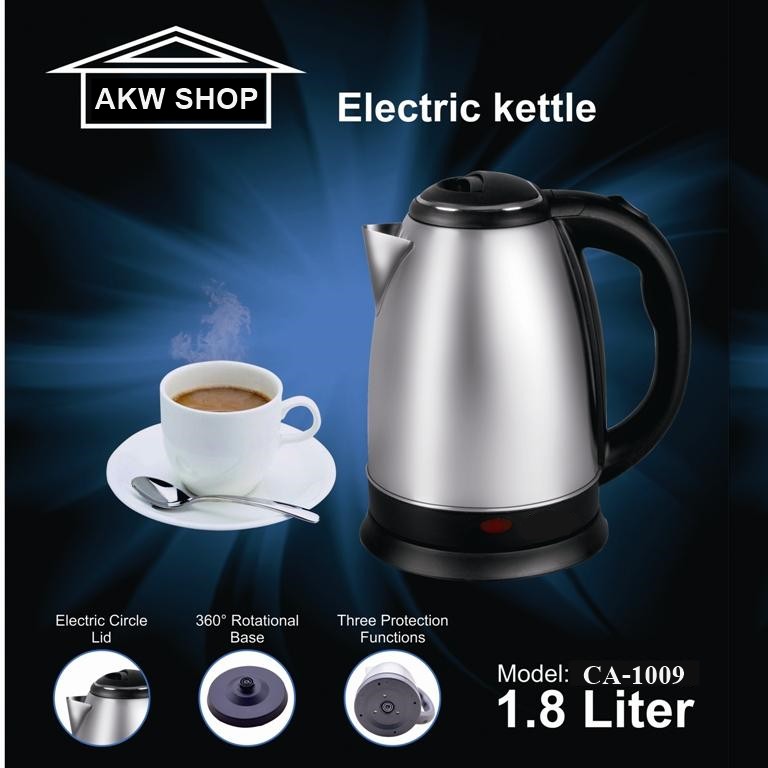 SMART HOME Electric kettle กาต้มน้ำไฟฟ้า 1.8 ลิตร รุ่น CA1009 กาต้มน้าไฟฟ้าไร้สาย เครื่องครัว