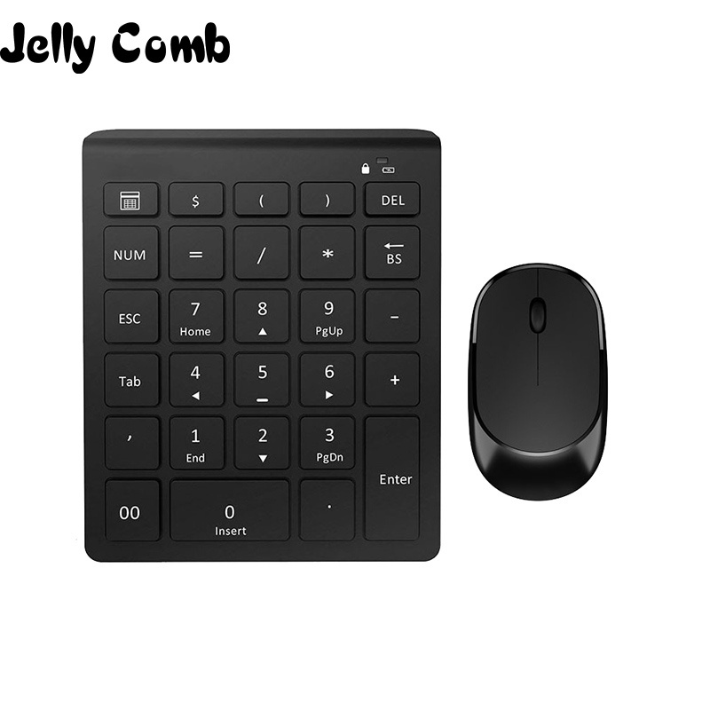 Jelly Comb 2.4G Wireless Mini Digital Keyboard USB Number Numeric Keypad for Laptop PC Notebook