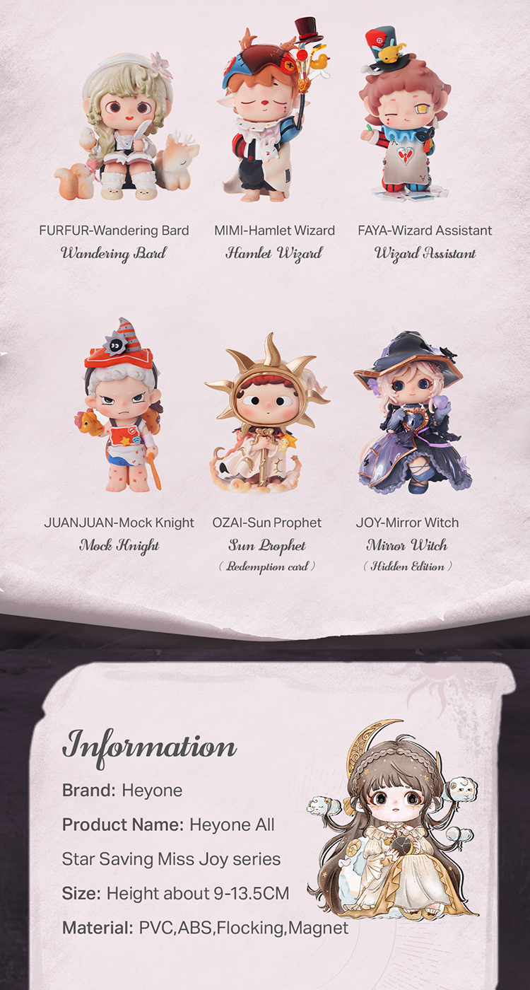 Heyone All Star Saving Miss Joy Series Mystery Box Blind Box รูปน่ารัก