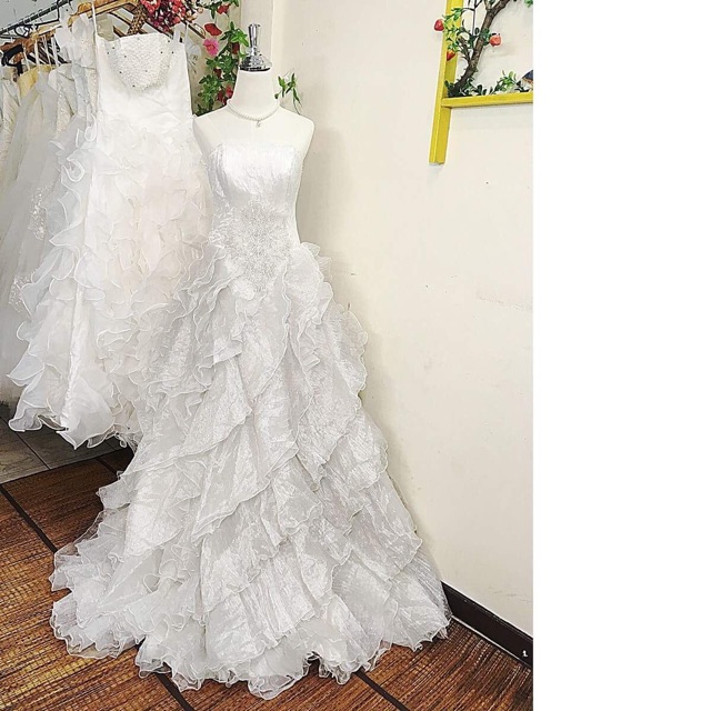W9030 ชุดแต่งงาน ชุดเจ้าสาว ชุดฟรุ้งฟริ้ง Shopee Thailand