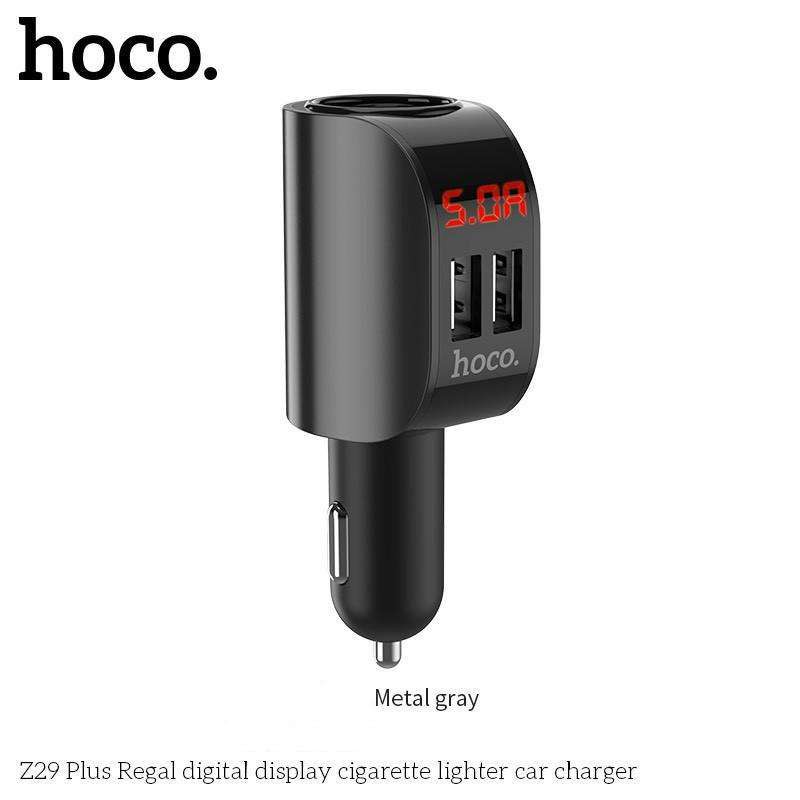 Hoco Z29 Plus ที่ชาร์จในรถ Regal Digital Display Car Charger(แท้100