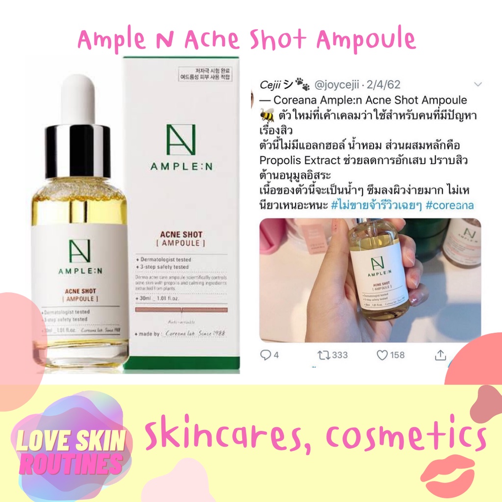 Ample N Acne Shot Ampoule 30ml Shopee Thailand