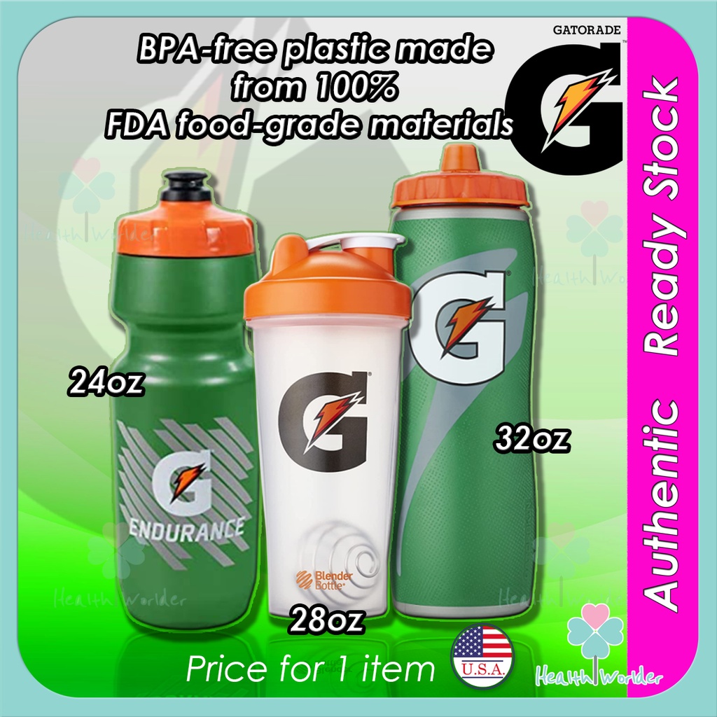 Gatorade Endurance Bike Bottle Gatorskin Bottle One Size, Blender Bottle Shaker Bottle, BPA