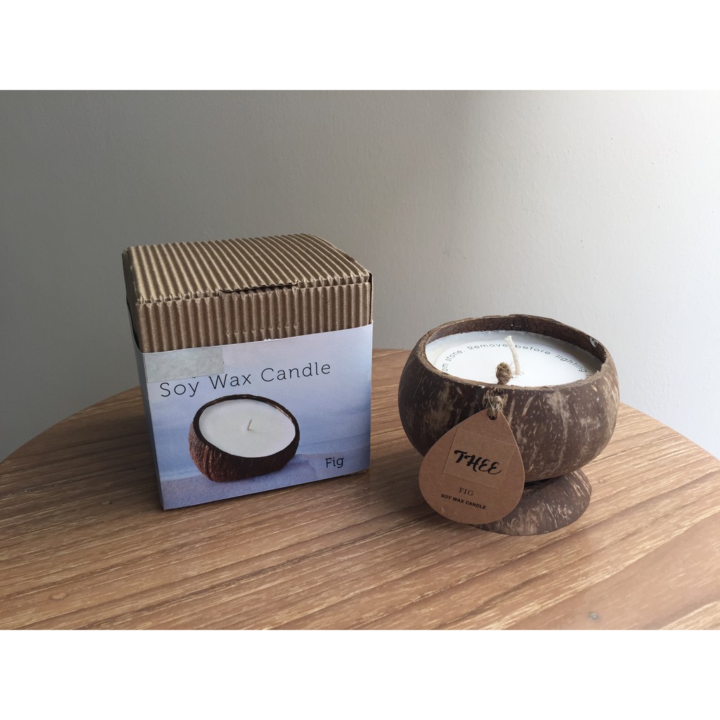 เทียนหอม Coconut Soy Wax Candle กลิ่น Fig Shopee Thailand