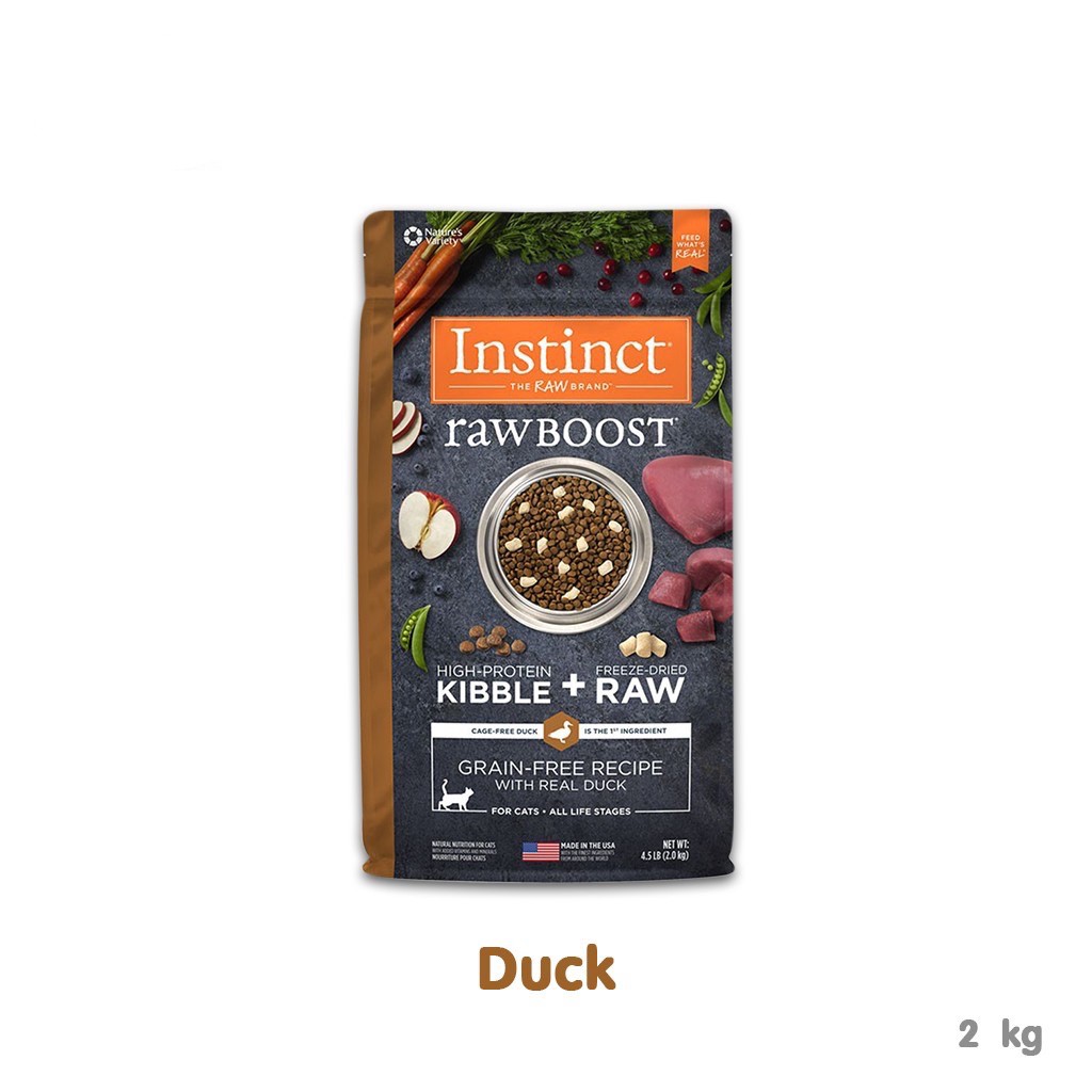 Instinct Raw Boost Cat Duck 4.5lb (2kg) สูตรเนื้อเป็ด Shopee Thailand
