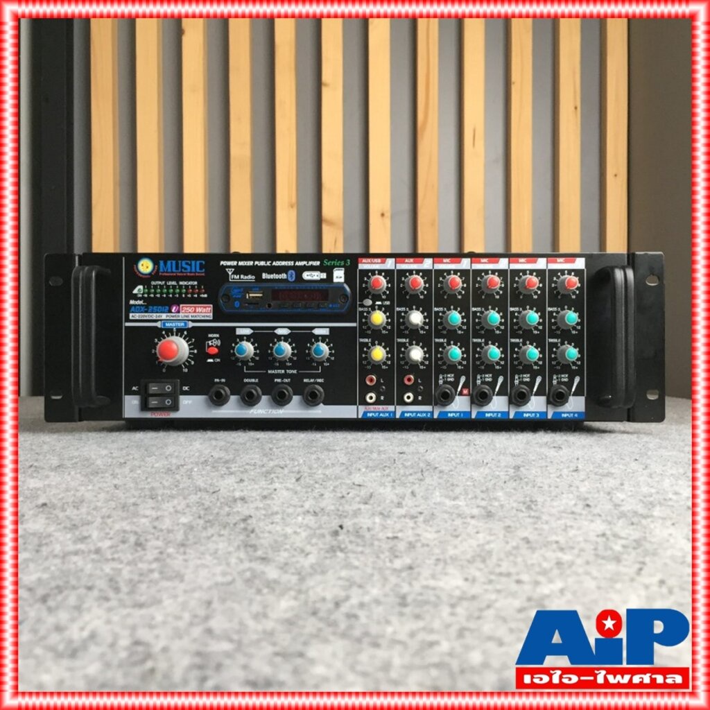 MUSIC ADX25012U powermix usb บลูทูธ สำหรับหอกระจายข่าว หรืองานกระจาย