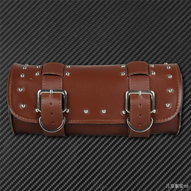 ♤Motorcycle Fork Tool Bags Storage Leather Travel Pouch Front Luggage