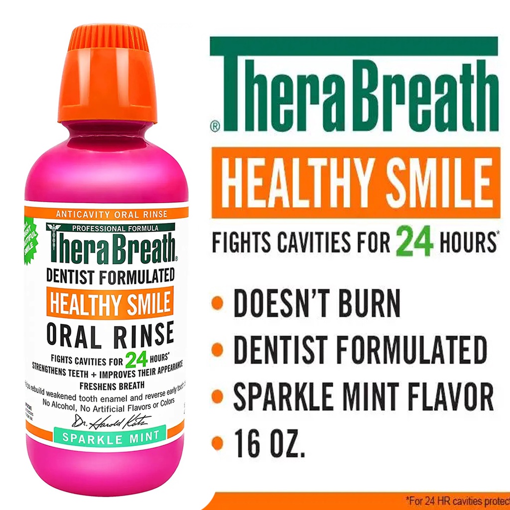 TheraBreath Healthy Smile Dentist Formulated 24Hour Oral Rinse