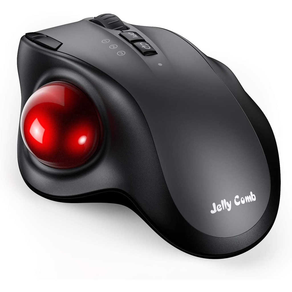 Jelly Comb Rechargeable Trackball Mouse Bluetooth+2.4G Dual Mode