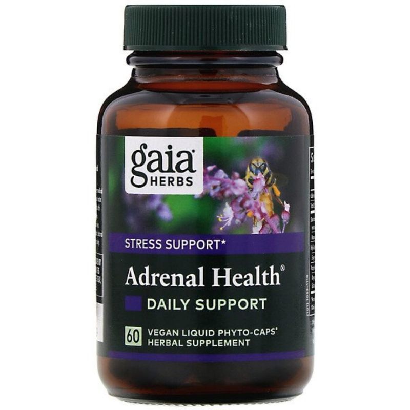 Gaia Herbs, Adrenal Health, Daily Support , 60 Vegan Liquid PhytoCaps