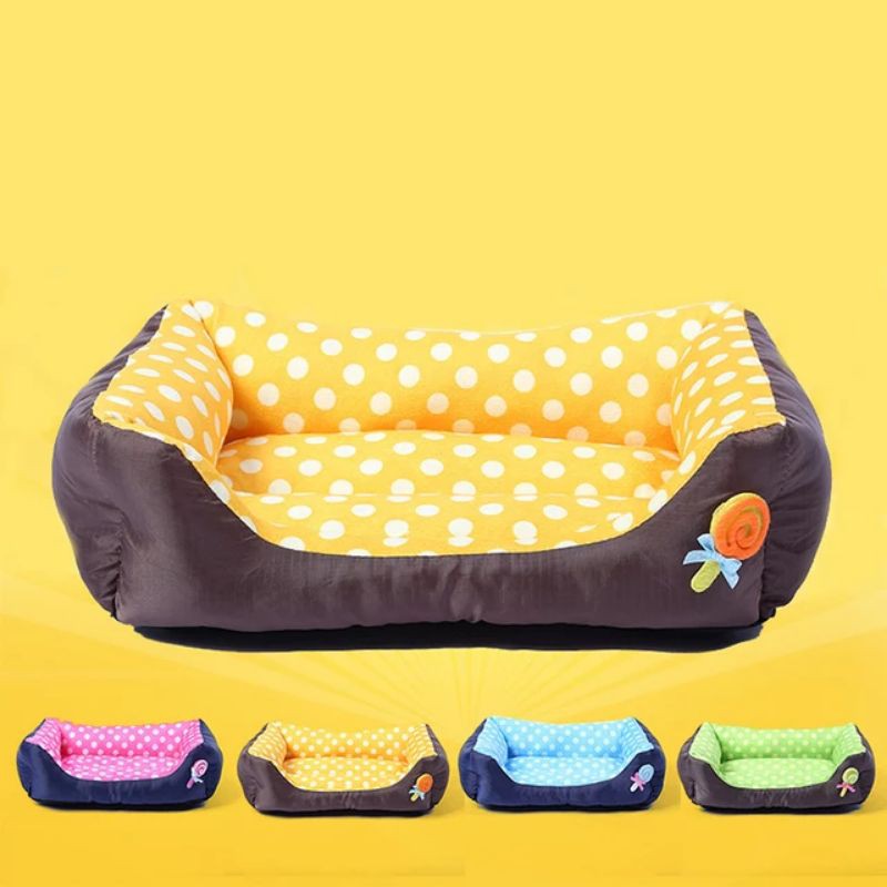 Kutiepom เบาะไอติมลายจุด สำหรับสุนัขและแมวขนาดเล็ก Pet Bed with dot