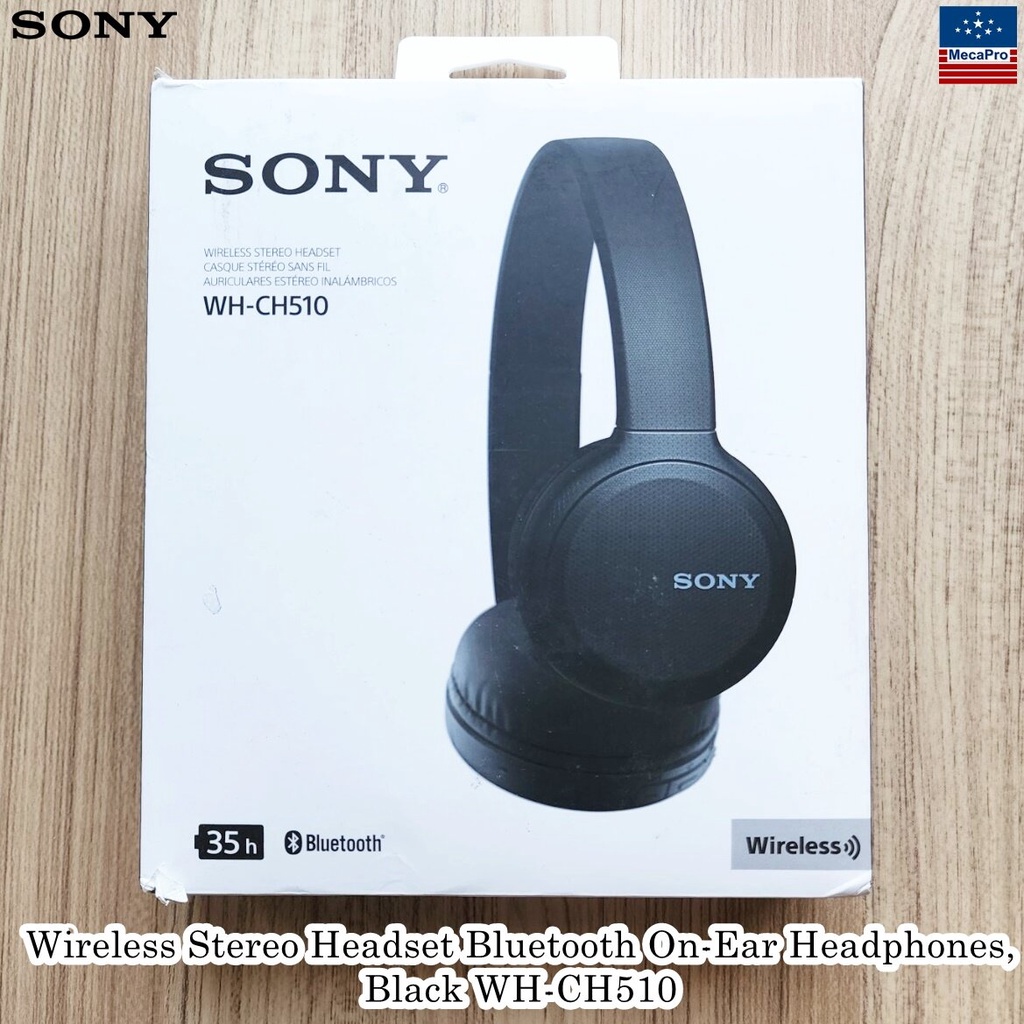 Sony® Wireless Stereo Headset Bluetooth OnEar Headphones, Black WH