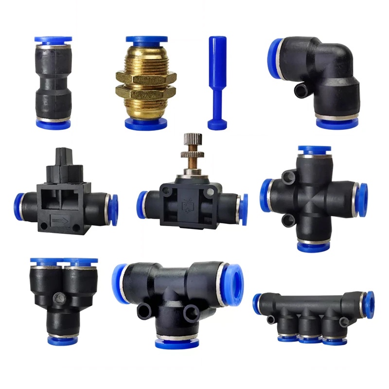 500PCS Plastic Hose Quick Couplings 4 to 12mm Pneumatic Air Fitting PY
