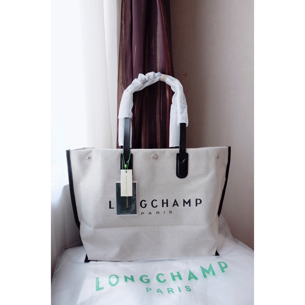 กระเป๋า LONGCHAMP ESSENTIAL TOILE SHOULDER BAG Shopee Thailand