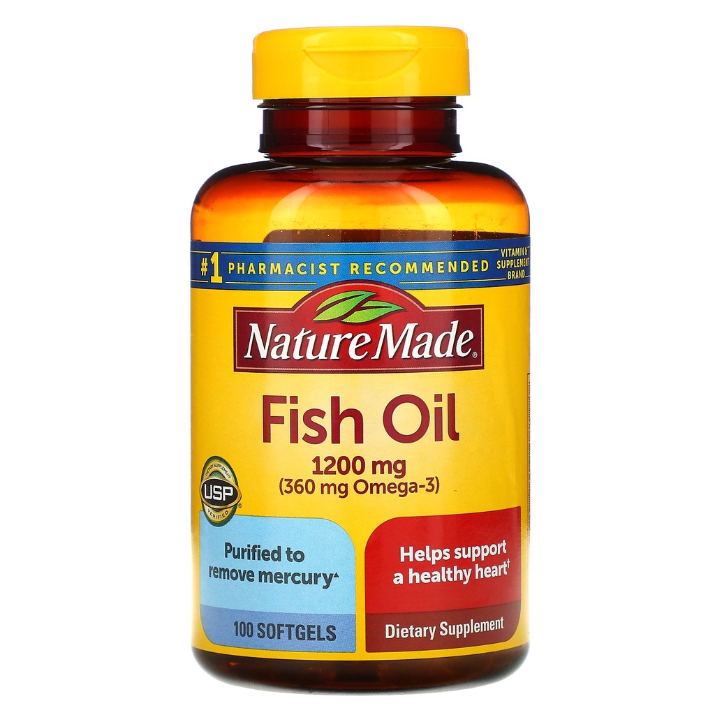 Nature Made Fish Oil 1200mg 200 Softgels EXP 05/2024 Shopee Thailand