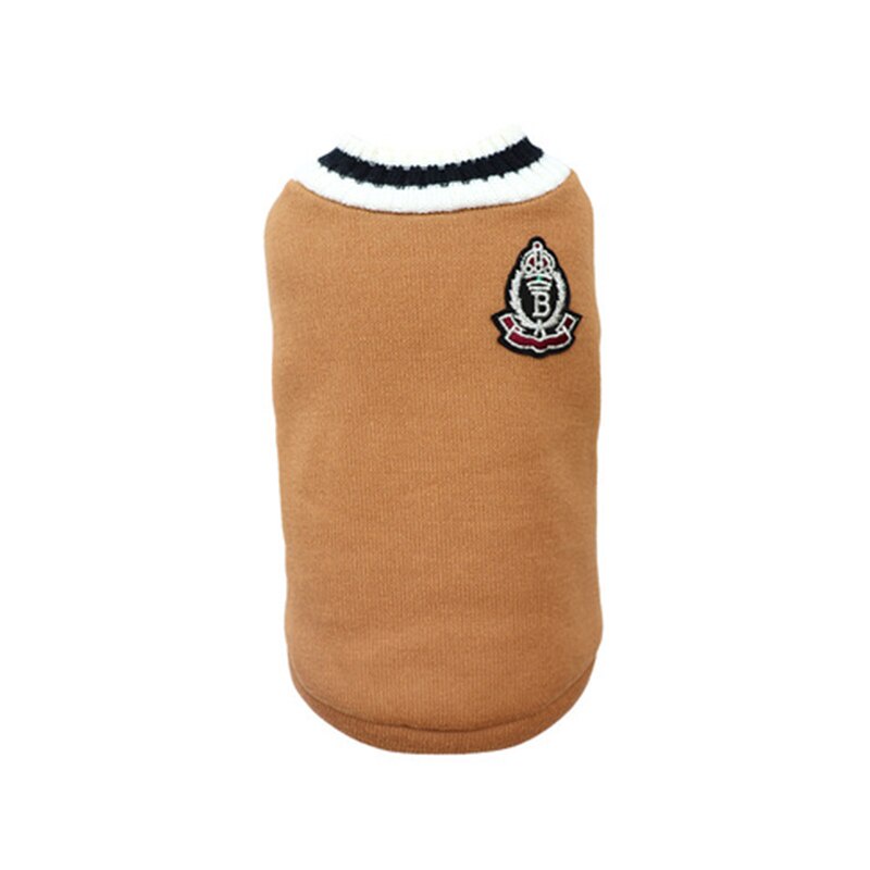 College Style Cat Sweater Winter Warm Cat Clothes for Small Medium Cat
