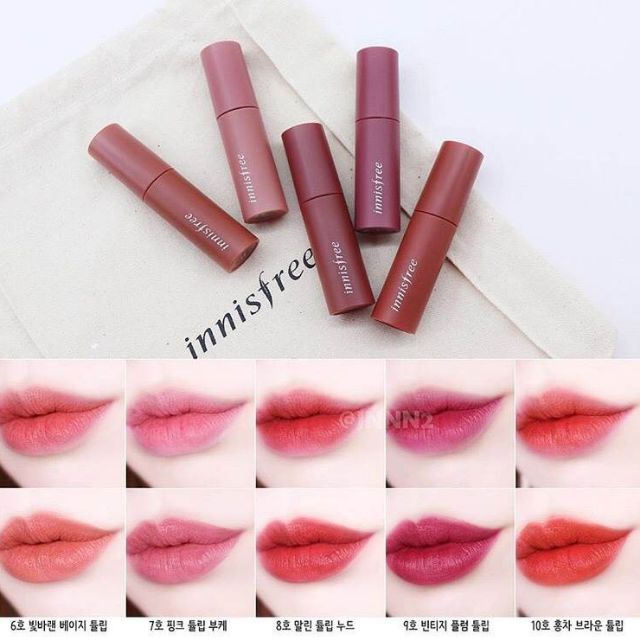 ลิปจิ้มจุ่ม 5 สีใหม่ Innisfree Vivid Cotton Ink Lip Tint Shopee Thailand