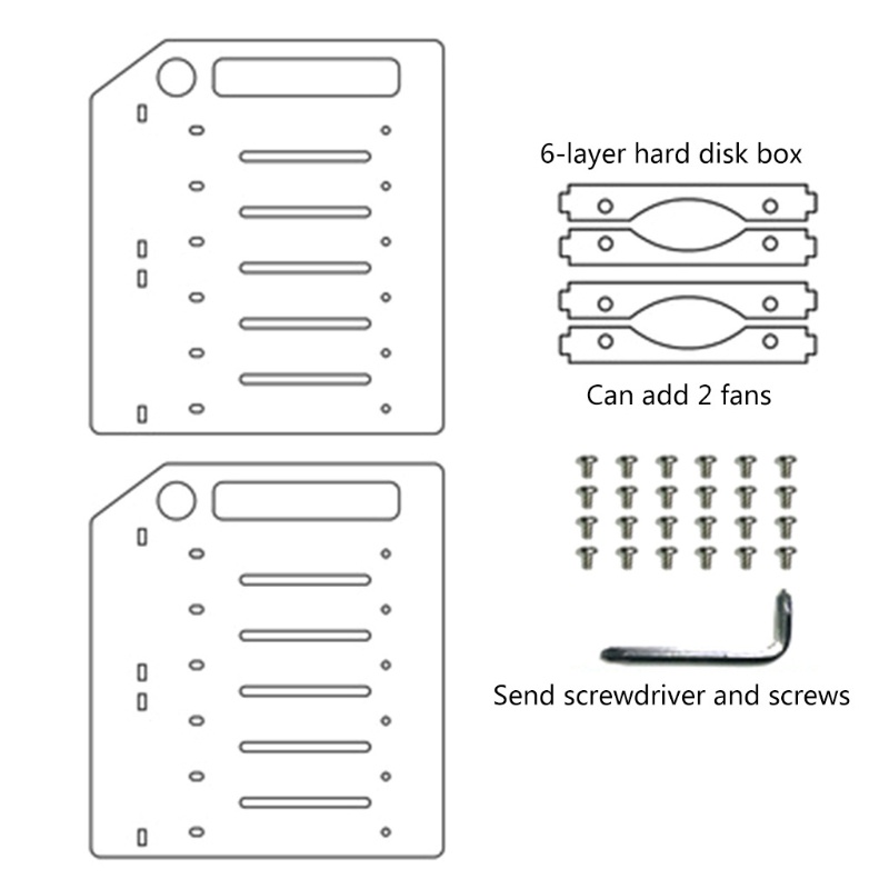 IOR 3.5 In DIY Acrylic Hard Disk Bracket Bay Desktop Computer External