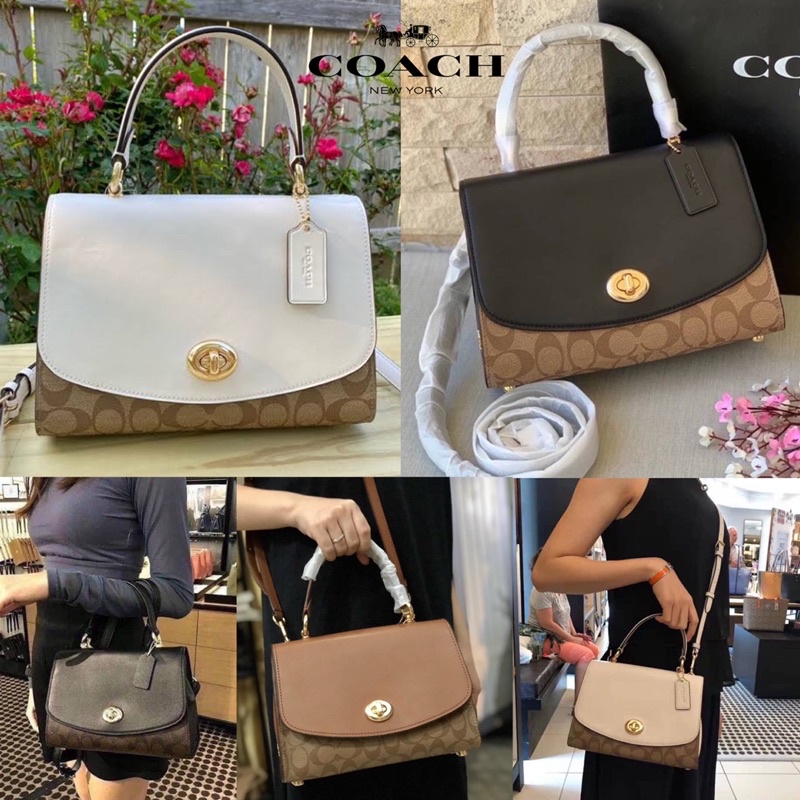 COACH TILLY TOP HANDLE SATCHEL WITH SIGNATURE CANVAS (COACH F76620) Shopee Thailand