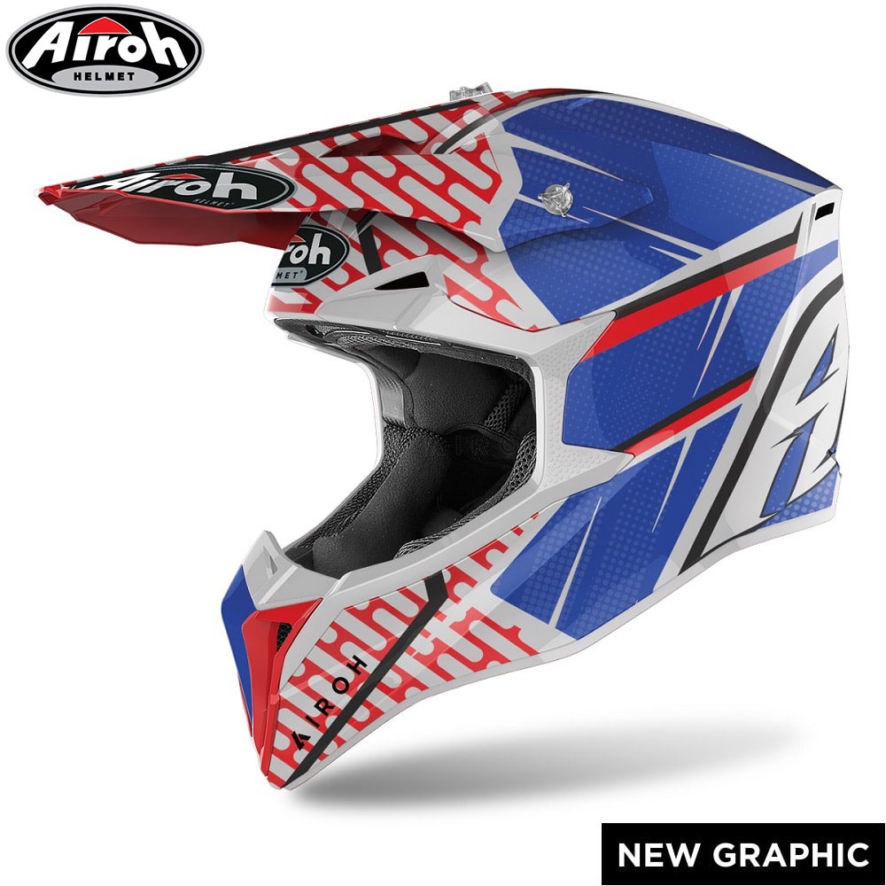 หมวกกันน็อควิบาก Airoh Wraap Idol สีแดง สีฟ้า | Shopee Thailand