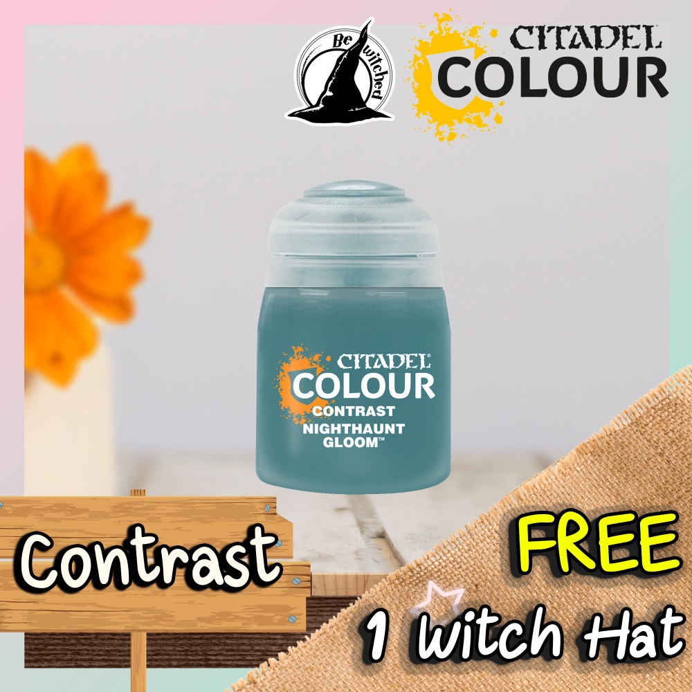 (Contrast) NIGHTHAUNT GLOOM Citadel Paint แถมฟรี 1 Witch Hat Shopee Thailand