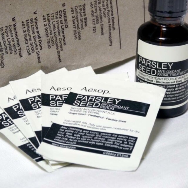 Aesop parsley seed antioxidant serum tester ขนาดทดลอง 1.5 mL primrose