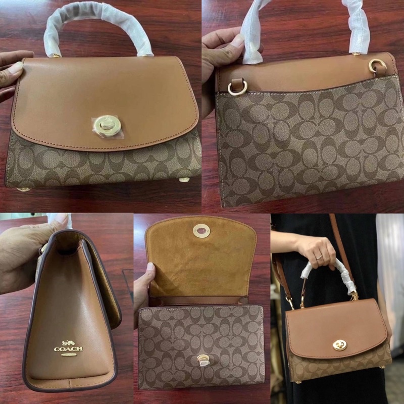 COACH TILLY TOP HANDLE SATCHEL WITH SIGNATURE CANVAS (COACH F76620