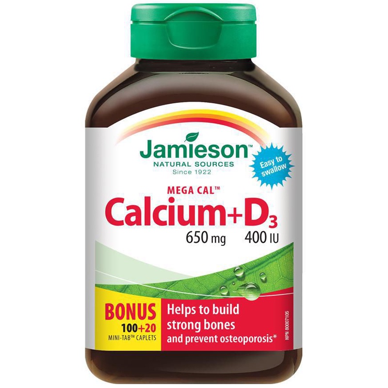 Jamieson MEGA CAL CALCIUM & VITAMIN D3 (CANADA) Shopee Thailand