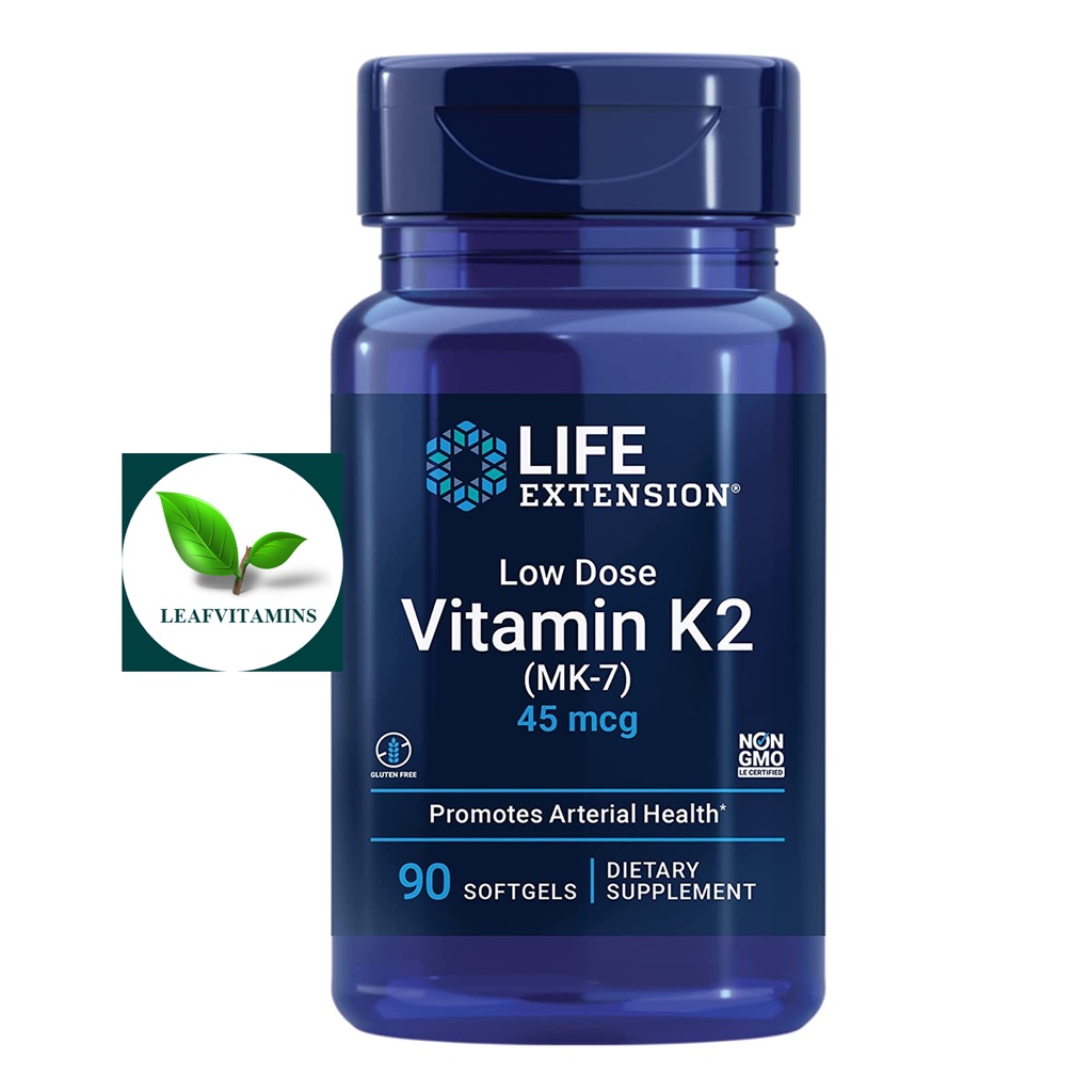 Life Extension Low Dose Vitamin K2 MK7 45 mcg / 90 Softgels Shopee Thailand