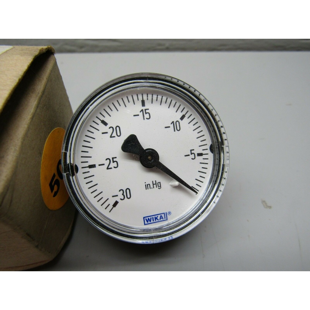 Vacuum gauge WIKA 30INHG 0 หน้าปัด 2." (50 มม. ) เกลียว 1/8 NPT