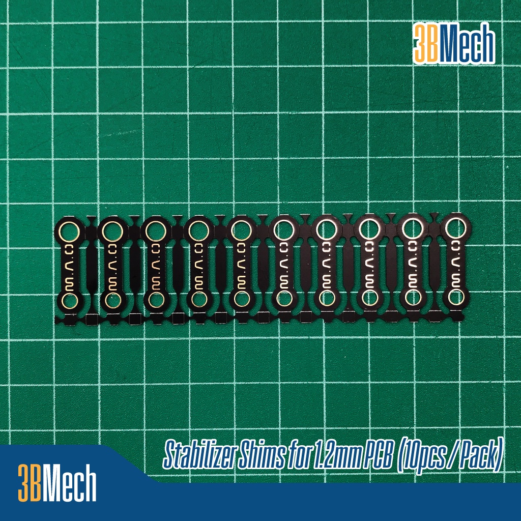 Stabilizer Shims 0.3mm (10 ชิ้น/แพ็ค) สำหรับรอง PCB หนา 1.2mm Shopee