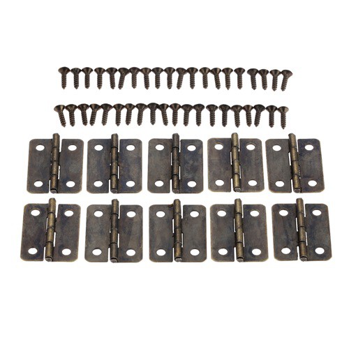 ㍿DRELD 10Pcs Antique Hinges Furniture Accessories Jewelry Boxes