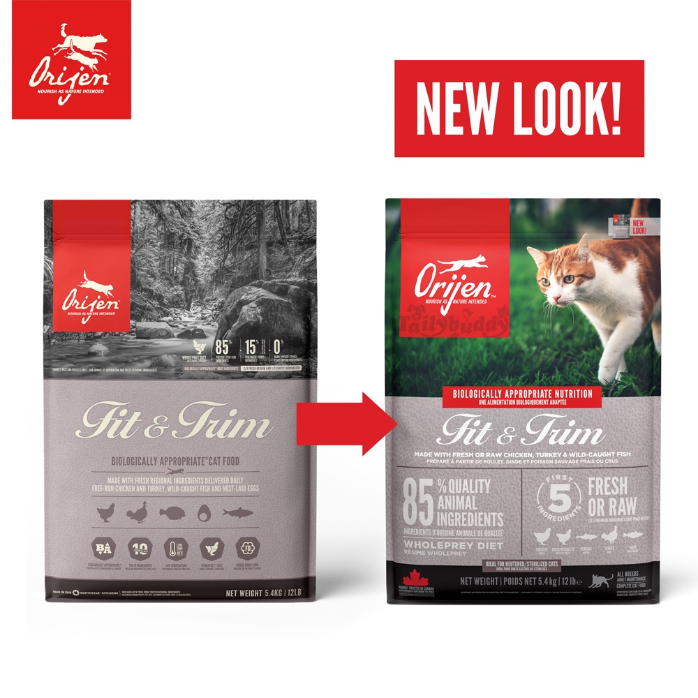 Orijen Fit&Trim Cat โอริเจน อาหารเม็ดสำหรับแมว กิจกรรมเยอะ สูตรหุ่น